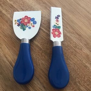 Cheese Knives Floral Design